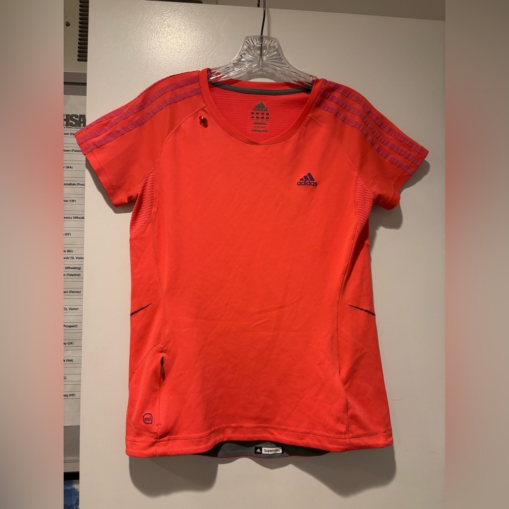 ADIDAS orange short sleeve tee